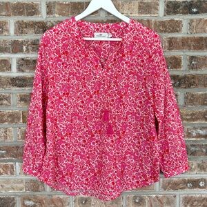 Vineyard Vines Among The Flowers Savannah Popover Pink Floral Small
